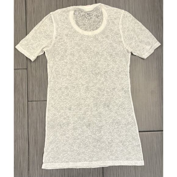 Victorias Secret PINK Sheer Short Sleeve Burnout Logo T-shirt Size Small - Picture 4 of 5